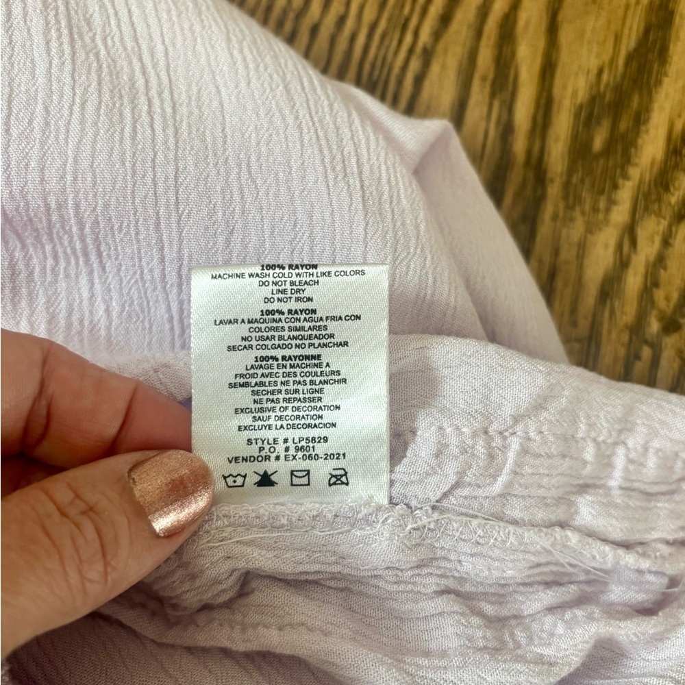 Kiwi & Punch Wide Leg Purple Pants Embroidered - Picture 8 of 8
